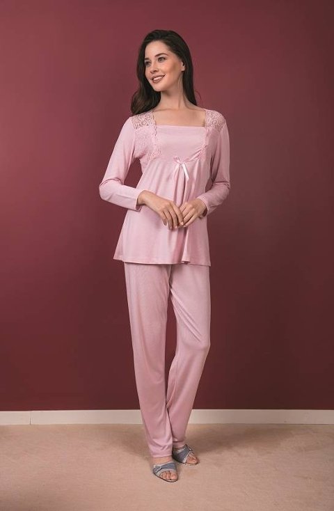 Yumuşak Viskon Hamile Pijama Takımı Yeni İnci 184 - Görsel