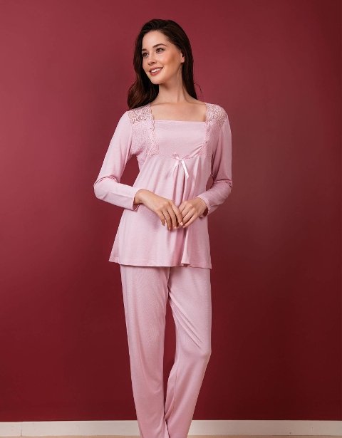 Yumuşak Viskon Hamile Pijama Takımı Yeni İnci 184 - Görsel