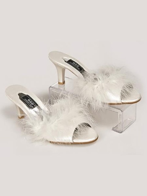 Yumuşak Tüylü Boydan Çeyiz Terliği G & C Collection 155 - Ekru