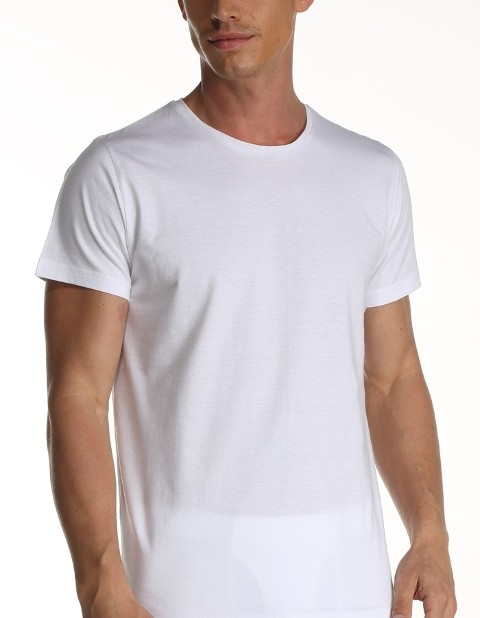 Pamuklu Ribana Kısa Kol T-Shirt Çift Kaplan 951 - Beyaz