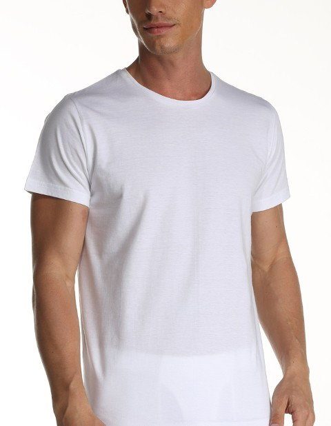 Pamuklu Ribana Kısa Kol T-Shirt Çift Kaplan 951