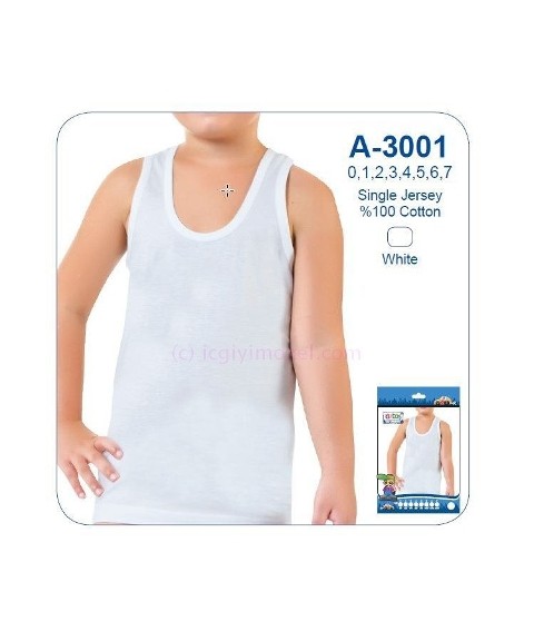 Pamuklu Rahat Kesim Çocuk Atlet Öztaş 3001 - 2