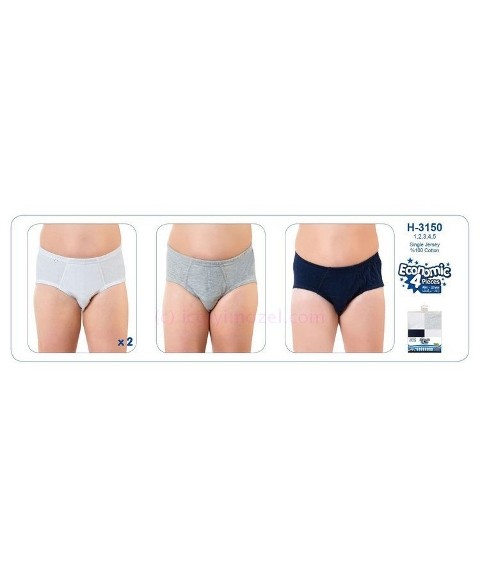 Pamuklu Yumuşak Lastikli 4 Lü Slip Öztaş 3150 - Renkli