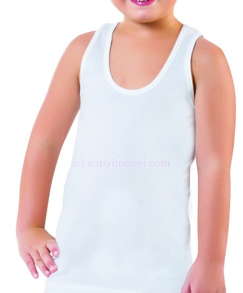 Pamuklu Esnek Düz Çocuk Atlet Öztaş 3050