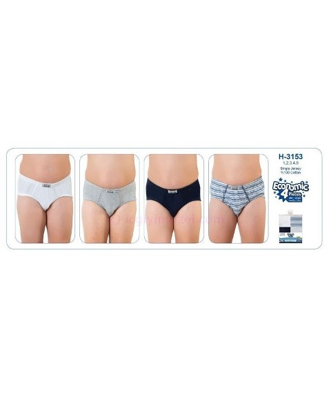 Pamuklu Lastikli Çizgili Slip Külot Öztaş 3153 - Renkli