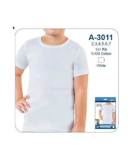 Pamuklu Rahat Kesim Çocuk Atlet Öztaş 3011 - Görsel