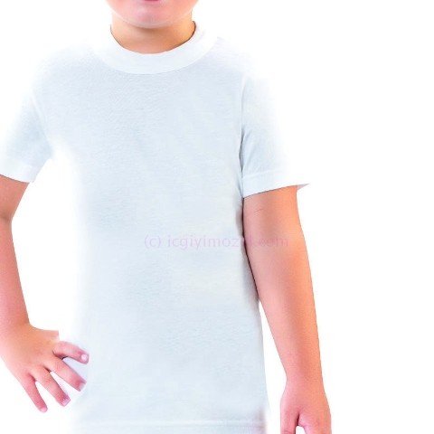 Pamuklu Sıfır Yaka Erkek Çocuk Atlet Öztaş 3003