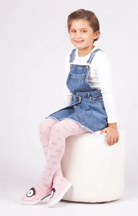Pamuklu Kaydırmaz Taban Çocuk Külotlu Çorap Daymod 2144005 - Beyaz