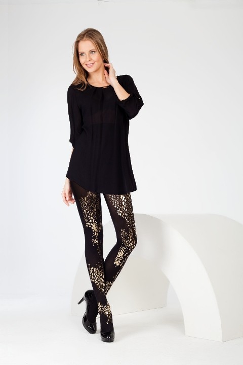 Düşük Denye Kadın Külotlu Çorap Daymod 1125006 - Siyah Altın