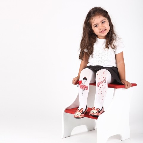 Baskılı Kaydırmaz Taban Çocuk Külotlu Çorap Daymod 2125067