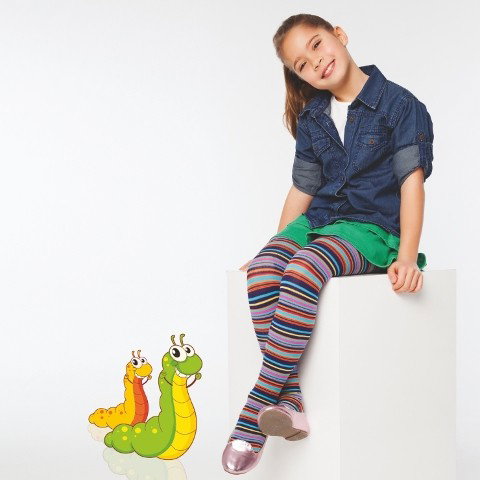 Yüksek Pamuklu Kaydırmaz Taban Çocuk Külotlu Çorap Daymod 2123013