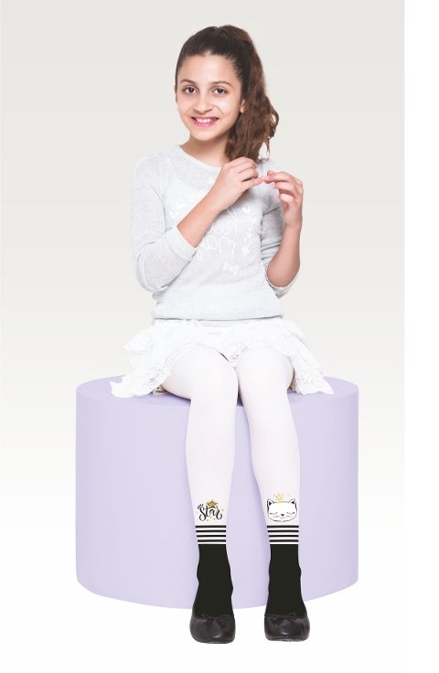 Yüksek Pamuk Oranı Kaydırmaz Taban Çocuk Külotlu Çorap Daymod 2125089