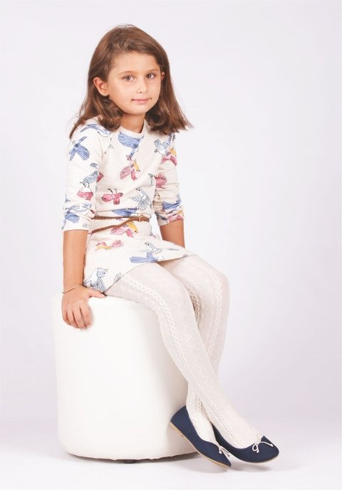 Yüksek Pamuklu Kaydırmaz Çocuk Külotlu Çorap Daymod 2126006