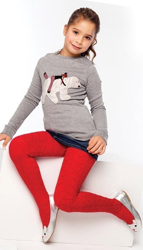 Yüksek Pamuklu Desenli Külotlu Çorap Daymod 2126004