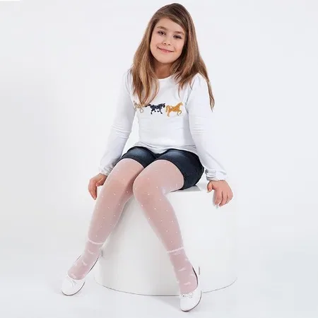 Yüksek Pamuk Oranı Kaydırmaz Çocuk Külotlu Çorap Daymod 2125047 - Kemik