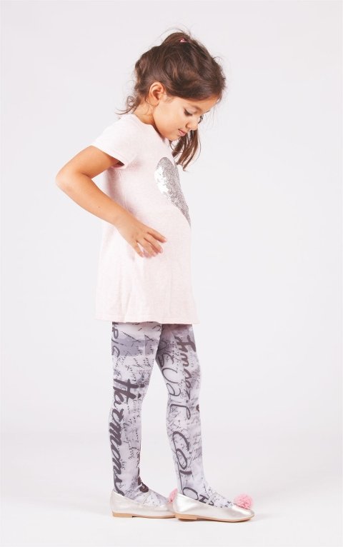 Pamuklu Grafiti Desenli Çocuk Külotlu Çorap Daymod 2125102 - Beyaz