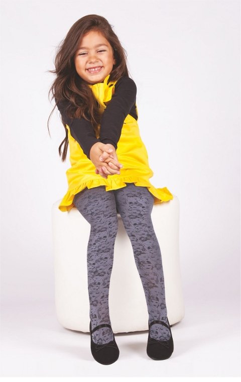 Yüksek Pamuk Oranı Kaydırmaz Çocuk Külotlu Çorap Daymod 2122063 - Gri