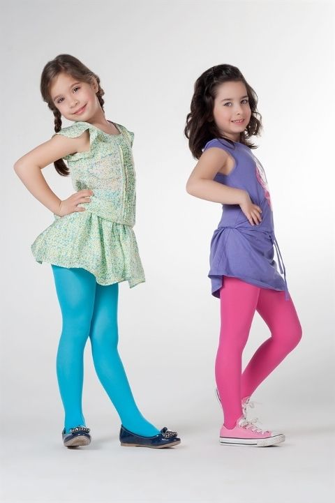 Kaydırmaz Tabanlı Pamuklu Çocuk Külotlu Çorap Daymod 2112001 - Nefti Yeşil