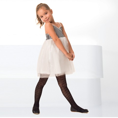 Yüksek Pamuk Oranı Kaydırmaz Çocuk Külotlu Çorap Daymod 2123004 - Kemik