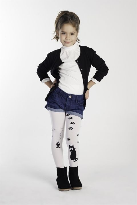 Yüksek Pamuk Oranı Kaydırmaz Çocuk Külotlu Çorap Daymod 2122011 - Beyaz Siyah