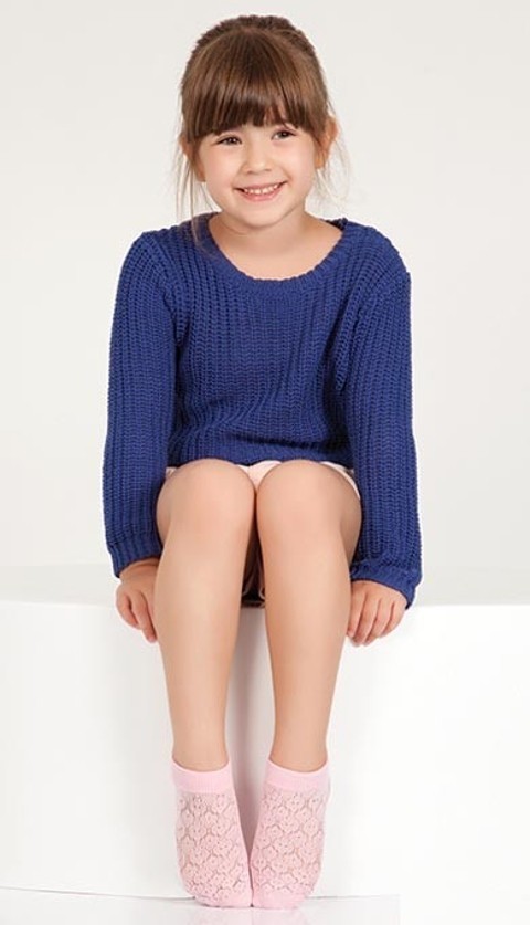 Yüksek Pamuk Oranı Kaydırmaz Taban Çocuk Soket Çorap Daymod 2523002 - Kemik