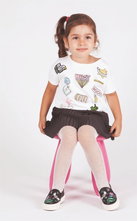 Yüksek Pamuk Oranı Kaydırmaz Taban Çocuk Külotlu Çorap Daymod 2144003