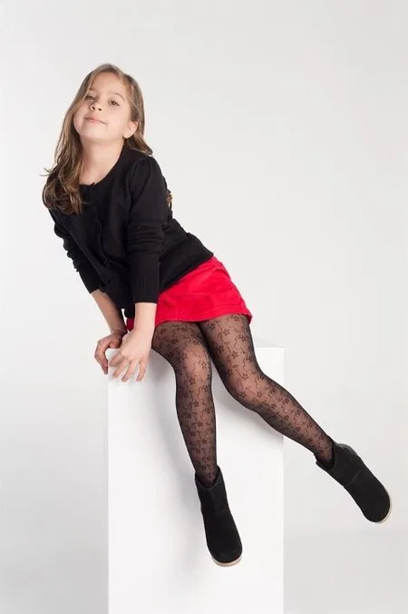 Yüksek Pamuk Oranı Kaydırmaz Taban Çocuk Külotlu Çorap Daymod 2121001 - Siyah