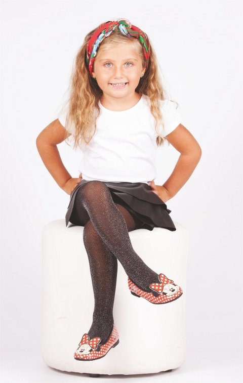 Yüksek Pamuklu Elastik Çocuk Külotlu Çorap Daymod 2122085 - Siyah