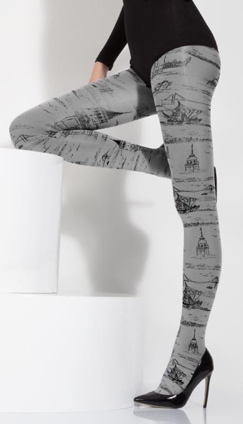 Düşük Denye, Likralı Kadın Külotlu Çorap Daymod 1122151 - Gri