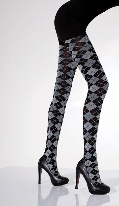 Polyamide Elastane Daymod Külotlu Çorap 1122109 - Siyah-Kırmızı-Gri