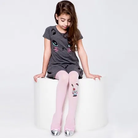 Yüksek Pamuk Oranı Kaydırmaz Taban Çocuk Külotlu Çorap Daymod 2142015