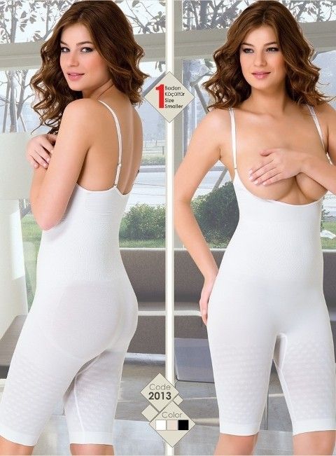 Dikişsiz Paçalı Korse Kadın Emay 2013 - Beyaz