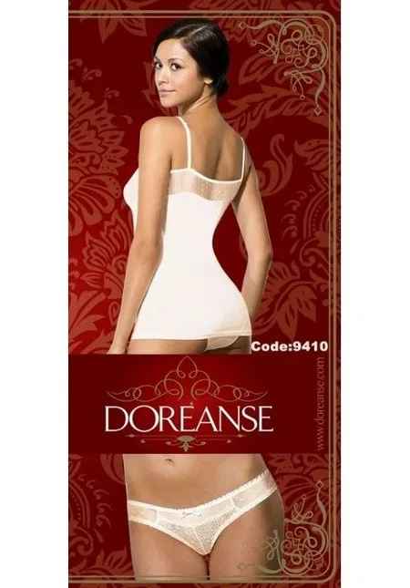 Micro Modal ve Lycra Gelin Atlet-Külot Takımı Doreanse 9410 - Ekru