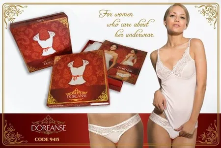 Micro Modal ve Lycra Gelin Atlet-Külot Takımı Doreanse 9415 - Ekru