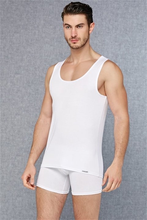 Pamuklu Elastan Beyaz Erkek Atlet Doreanse 2011 - Beyaz
