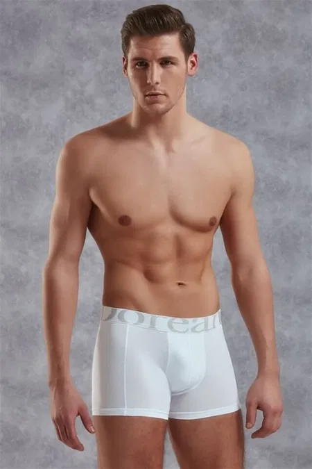 Pamuklu Elastan Battal Boy Boxer Doreanse 1777 - Beyaz