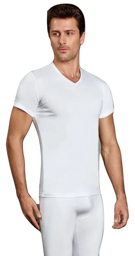 Viloft Termal V-Yaka Kısa Kollu T-Shirt Doreanse 2890 - Siyah