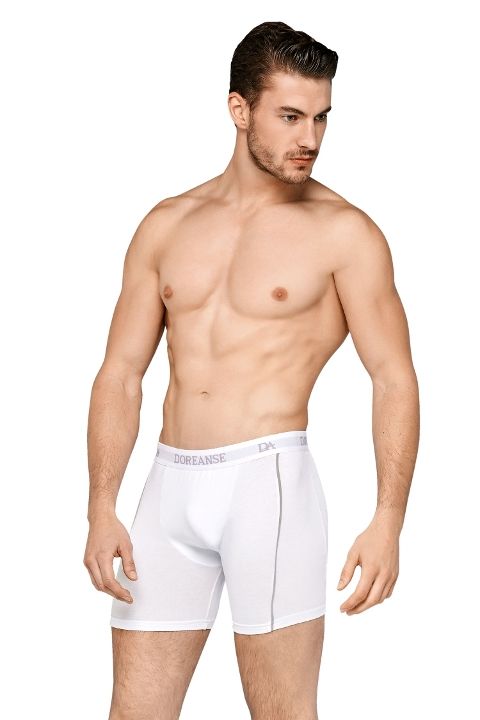 Modal Pamuklu Esnek Bel Boxer Doreanse 1780 - Beyaz