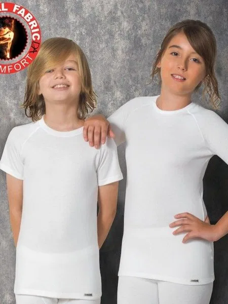 Viloft Termal İçlik Kısa Kol Unisex Çocuk Doreanse 225 - Ekru