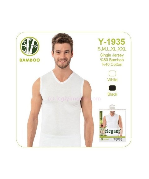 Bambu Kolsuz V Yaka Atlet Öztaş 1935 - Beyaz