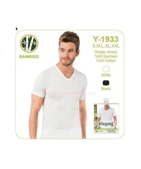 Bambu V Yaka Erkek Atlet Siyah Öztaş 1933 - 2