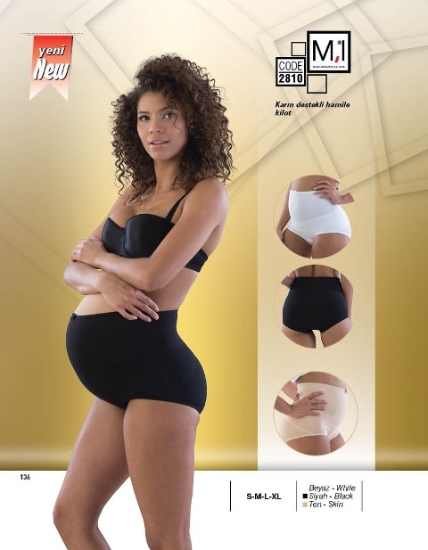 Pamuklu Astar ve Emzirme Klipsi ile Hamile Külot Emay 2810 - Siyah