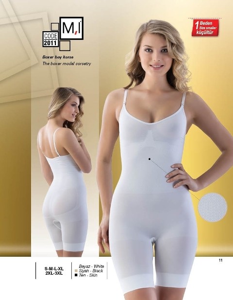 Dikişsiz Yapı ile Konforlu Boxer Boy Korse Emay 2011 - Beyaz