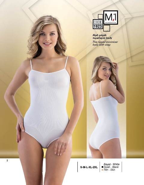 Dikişsiz Tek Parça Çıtçıtlı Body Emay 1923 - Beyaz