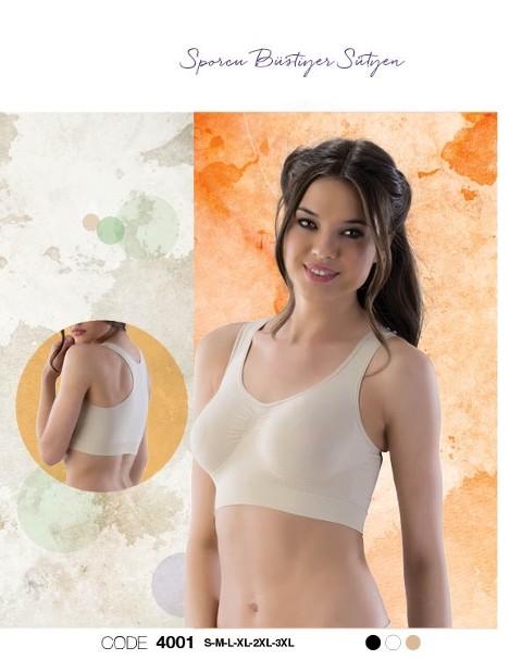 Dikişsiz Sporcu Büstiyer Emay 4001 - Ten