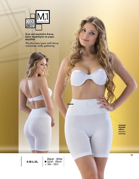 Dikişsiz Yüksek Bel Toparlayıcı Boxer Emay 2017 - Beyaz
