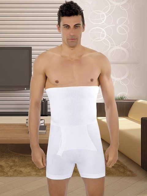 Pamuklu Esnek Boxer Korse Emay 1005 - Beyaz