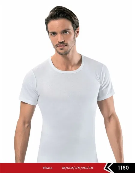 Pamuklu Ribana Erkek Atlet Erdem 1180 - Beyaz