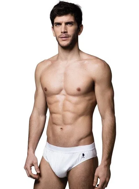 Pamuklu Elastik Kesim Erkek Slip Us. POLO Assn. 80177 - Beyaz