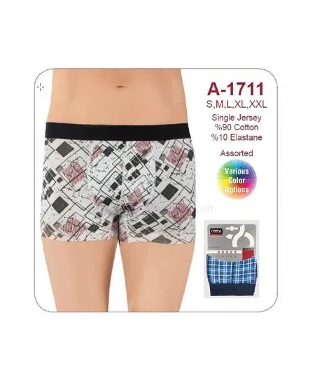 Baskılı Pamuklu Esnek Boxer Öztaş 1711 - 2